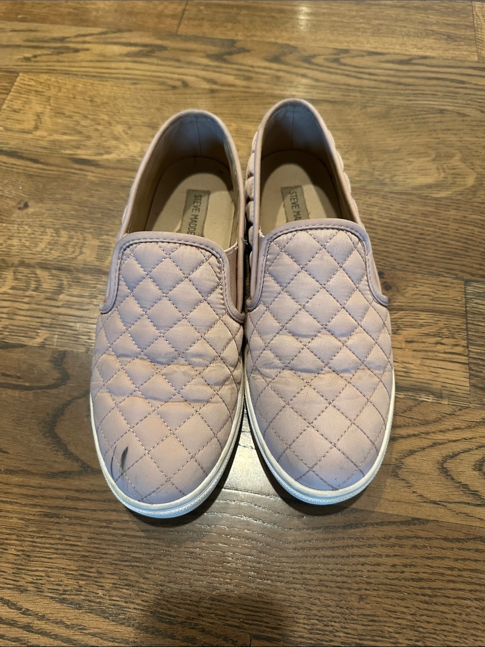 Steve Madden Quilted Slip-On Sneakers - Light Pink